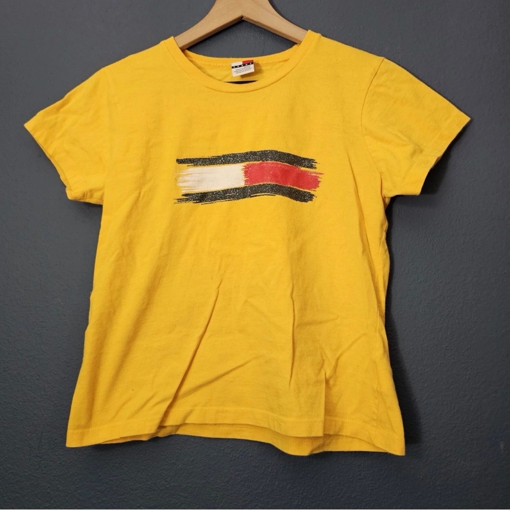 Vintage 2000s Tommy Hilfiger‎ - Glitter Logo Tee Y2K